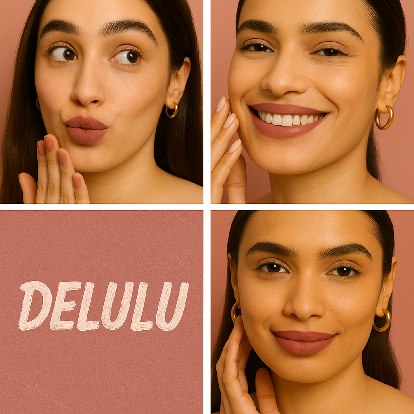 Bob & Bae SPF Semi-Matte Liquid Lipstick - DELULU | SPF 32+ Sun Protection, Kojic Acid & Hyaluronic Acid | Smudge-Proof, Transfer-Proof, Long-Lasting 12H Wear | Hydrating, Vegan & Cruelty-Free | 2ml