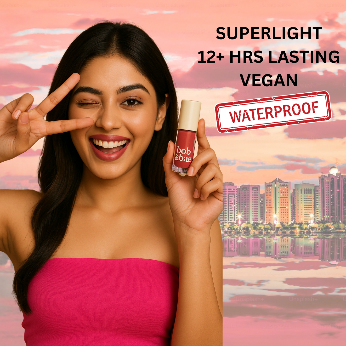 Bob & Bae Semi- Matte Liquid Lipstick - Ride Me Bae with SPF 30+| Smudge-Proof & Long-Lasting