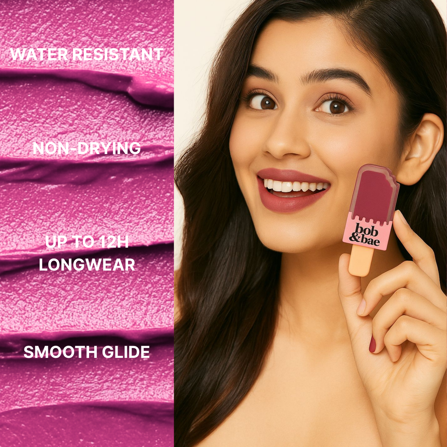 Bob & Bae Whipped Lipstick - HOT MESS with Kojic Acid| Viral Korean Mousse Lipstick | Matte Finish & Long Lasting | Lip & Cheek Tint | Superlight & Transferproof - 5.5 ml