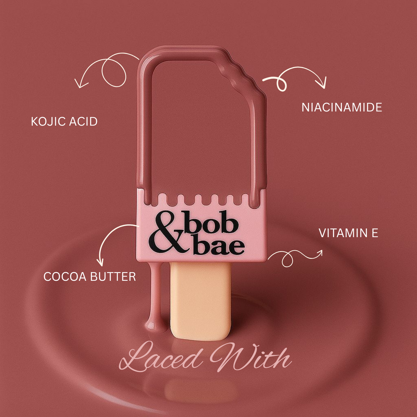 Bob & Bae Whipped Lipstick - SEND ME NUDES with Kojic Acid| Viral Korean Mousse Lipstick | Matte Finish & Long Lasting | Lip & Cheek Tint | Superlight & Transferproof - 5.5 ml