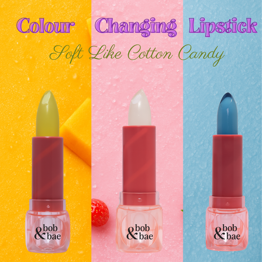 Meet your new go-to lip essential: Cotton-Candy pH Colour-Changing Lipstick—a hydrating, colour-adapting lipstick that transforms on contact with your lips to reveal a custom pink tint unique to you.
