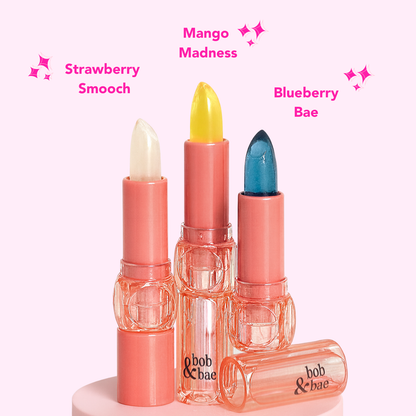 Bob & Bae Cotton Candy pH Lipstick - Mango Madness | Colour Changing Lip Balm + Build-a-Blush | pH Balanced Hydrating Lip Tint | Glides Smooth & Adapts to You | All-Day Tint – 3.5g