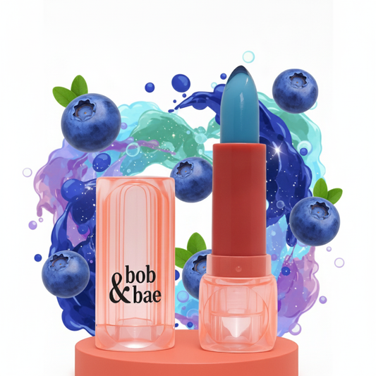Bob & Bae Cotton Candy pH Lipstick - Blueberry Bae | Colour Changing Lip Balm + Build-a-Blush | pH Balanced Hydrating Lip Tint | Glides Smooth & Adapts to You | All-Day Tint – 3.5g