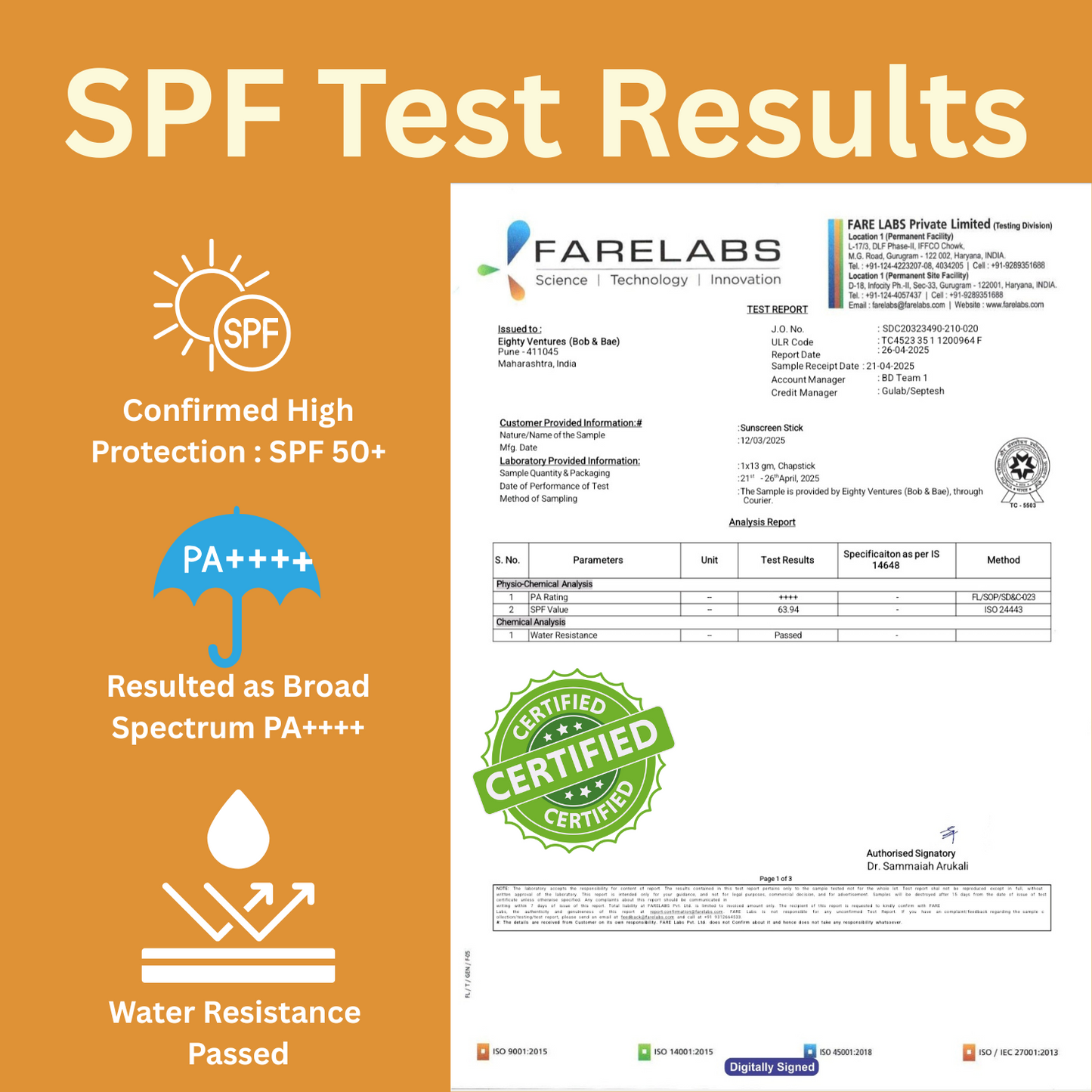 SPF 50+ PA++++ Sunscreen Collection | Stick, Spray & Lotion | No White Cast