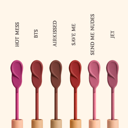 Bob & Bae Whipped Lipstick - BTS with Kojic Acid| Viral Korean Mousse Lipstick | Matte Finish & Long Lasting | Lip & Cheek Tint | Superlight & Transferproof - 5.5 ml