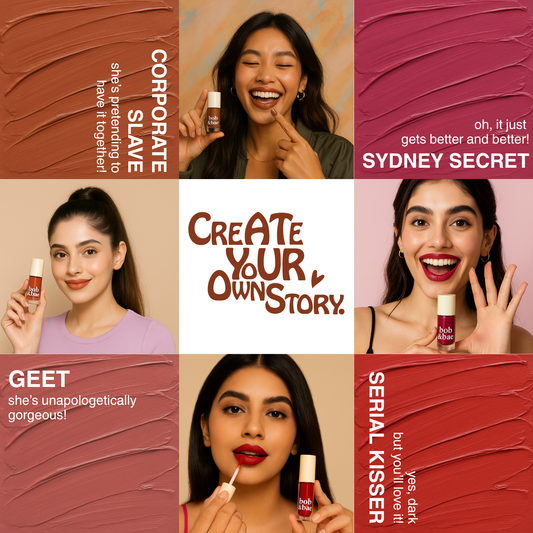 Bob & Bae SPF Semi-Matte Liquid Lipstick - SASSY LIPS - Pack of 4 | SPF 32+ Sun Protection, Kojic Acid & Hyaluronic Acid | Smudge-Proof, Transfer-Proof, Long-Lasting 12H Wear | Hydrating, Vegan & Cruelty-Free | 2ml x 4 = 8 ml