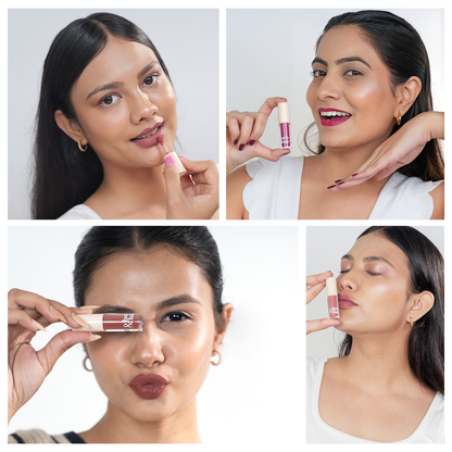 SPF Semi-Matte Liquid Lipstick with SPF 32+, Kojic Acid & Hyaluronic Acid | Long-Lasting 12H Wear