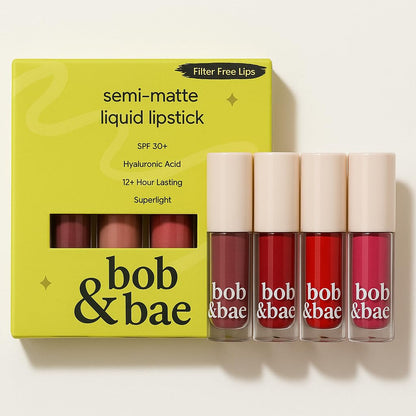 SPF Semi-Matte Liquid Lipstick with SPF 32+, Kojic Acid & Hyaluronic Acid | Long-Lasting 12H Wear
