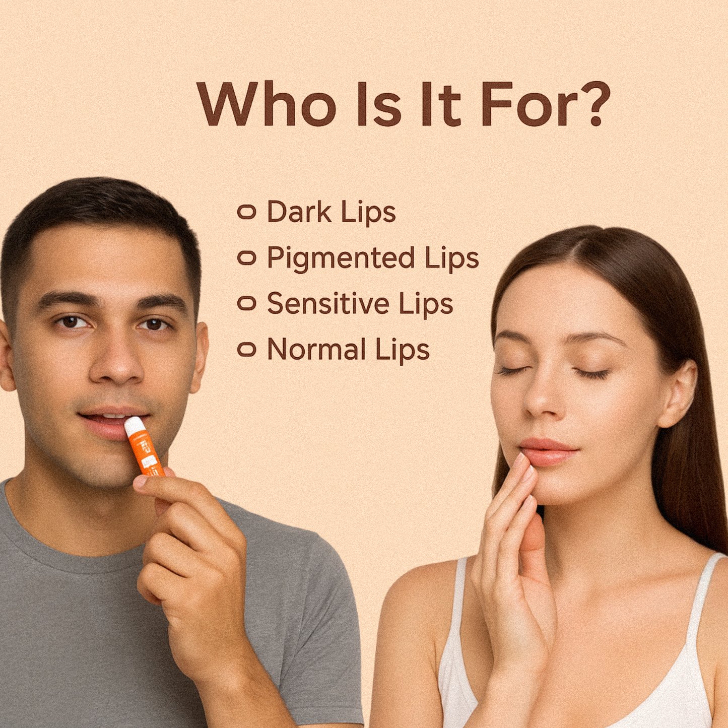 Lip Brightening Balm with SPF 50+ & 1% Kojic Acid, Ceramide & Peptide