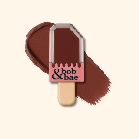 Bob & Bae Whipped Lipstick - AIR KISSED with Kojic Acid| Viral Korean Mousse Lipstick | Matte Finish & Long Lasting | Lip & Cheek Tint | Superlight & Transferproof - 5.5 ml