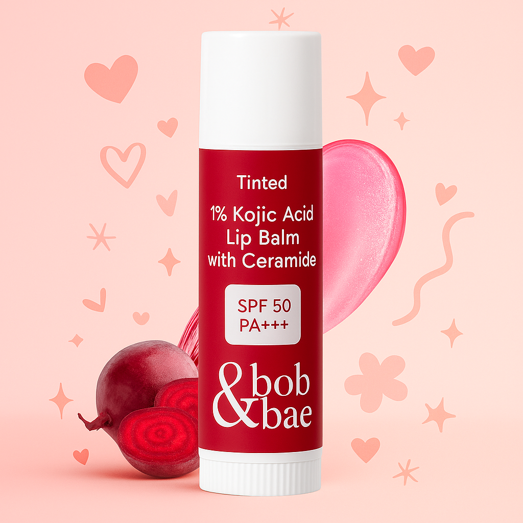 Lip Brightening Balm with SPF 50+ & 1% Kojic Acid, Ceramide & Peptide