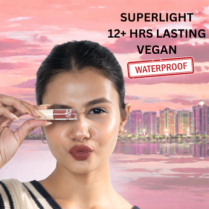 SPF Semi-Matte Liquid Lipstick with SPF 32+, Kojic Acid & Hyaluronic Acid | Long-Lasting 12H Wear