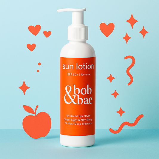 Bob & Bae SPF 50+,PA++++ Sunscreen Lotion for Face, Neck & Body with No White Cast  - 200 ml