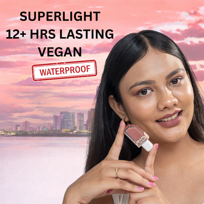 SPF Semi-Matte Liquid Lipstick with SPF 32+, Kojic Acid & Hyaluronic Acid | Long-Lasting 12H Wear