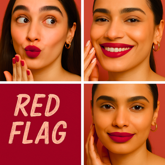Bob & Bae SPF Semi-Matte Liquid Lipstick - RED FLAG | SPF 32+ Sun Protection, Kojic Acid & Hyaluronic Acid | Smudge-Proof, Transfer-Proof, Long-Lasting 12H Wear | Hydrating, Vegan & Cruelty-Free | 2ml