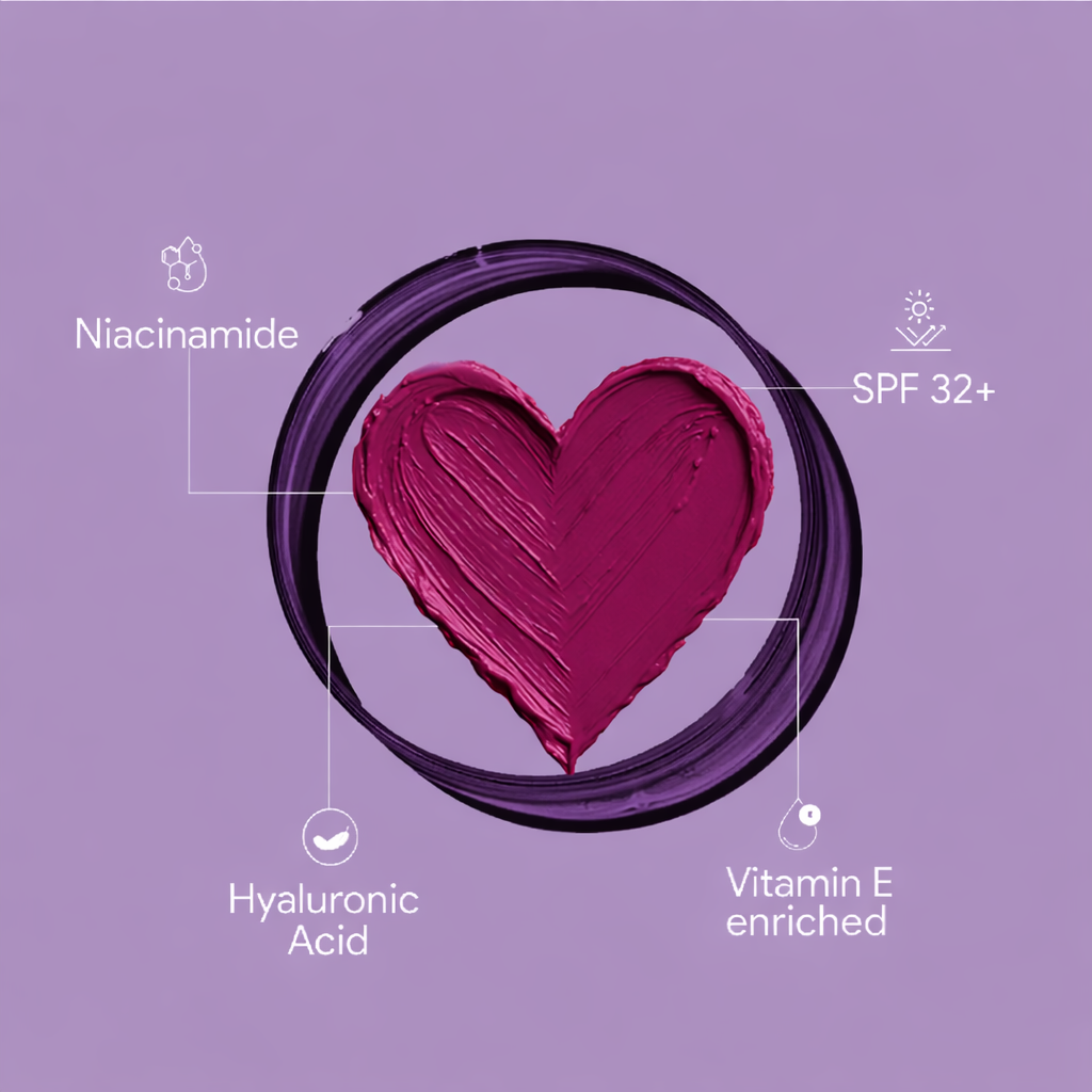 SPF Semi-Matte Liquid Lipstick with SPF 32+, Kojic Acid & Hyaluronic Acid | Long-Lasting 12H Wear