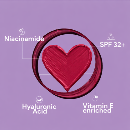 SPF Semi-Matte Liquid Lipstick with SPF 32+, Kojic Acid & Hyaluronic Acid | Long-Lasting 12H Wear