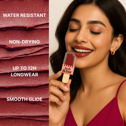 Bob & Bae Whipped Lipstick - SAVE ME with Kojic Acid| Viral Korean Mousse Lipstick | Matte Finish & Long Lasting | Lip & Cheek Tint | Superlight & Transferproof - 5.5 ml