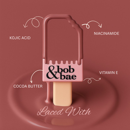 Bob & Bae Whipped Lipstick - SEND ME NUDES with Kojic Acid| Viral Korean Mousse Lipstick | Matte Finish & Long Lasting | Lip & Cheek Tint | Superlight & Transferproof - 5.5 ml