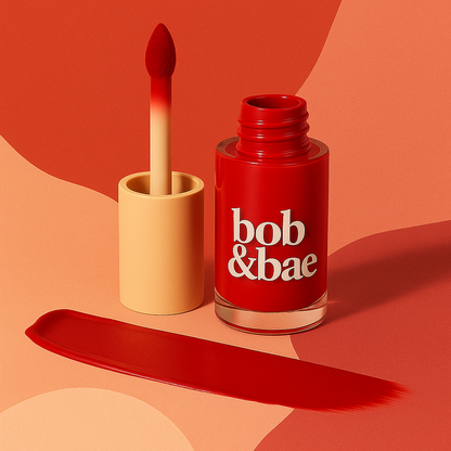 Bob & Bae SPF Semi-Matte Liquid Lipstick - SERIAL KISSER | SPF 32+ Sun Protection, Kojic Acid & Hyaluronic Acid | Smudge-Proof, Transfer-Proof, Long-Lasting 12H Wear | Hydrating, Vegan & Cruelty-Free | 2ml